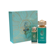 Set Paris Corner: Khair Pistachio, Eau De Parfum, Unisex, 100 ml + Khair Pistachio, Deodorant Spray, For Women, 200 ml