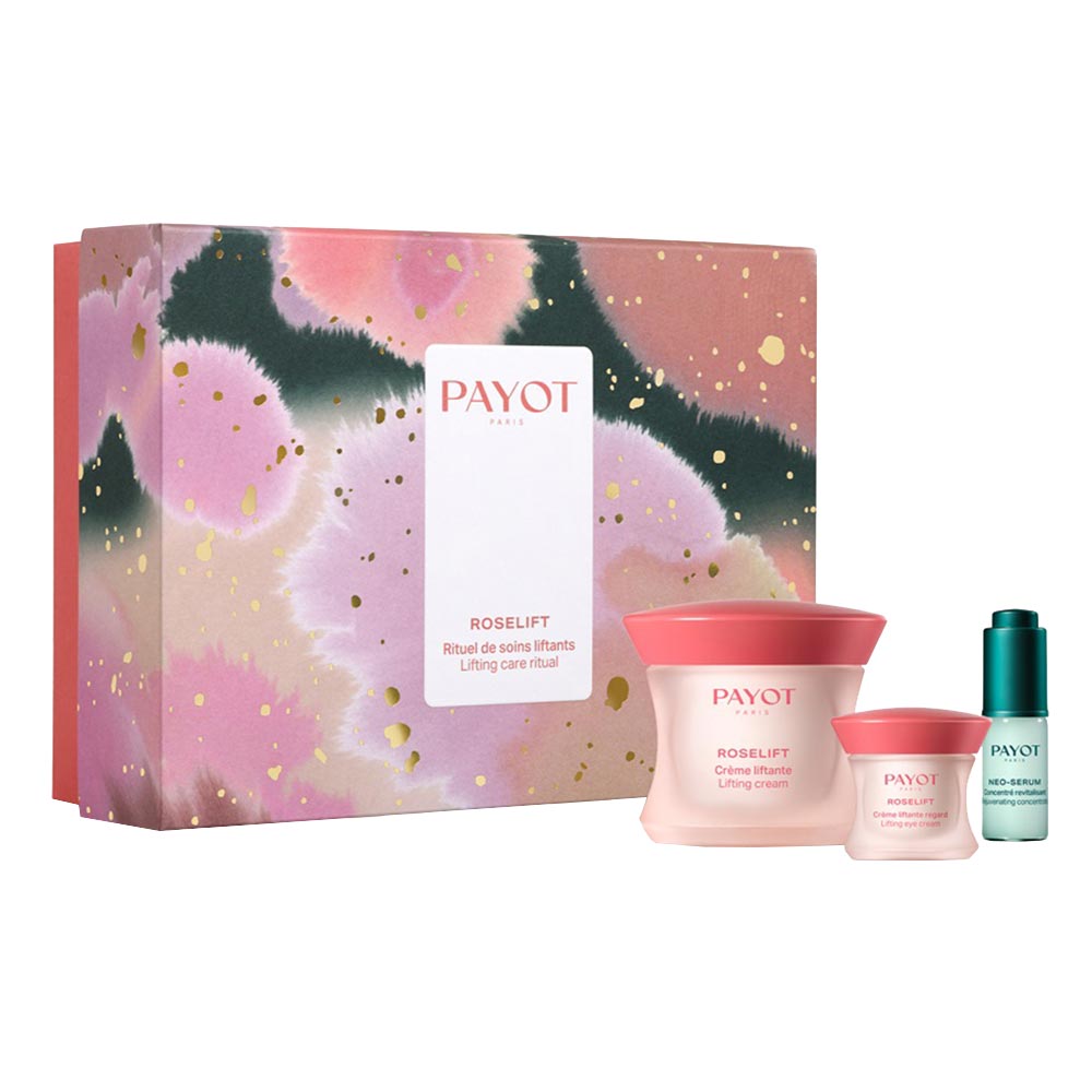 Set Payot: Roselift, Illuminating, Day, Cream, Face, 50 ml + Roselift, Lifting, Day, Eye Cream, 15 ml + Neo, Rejuvenating, Serum, For Face, 5 ml