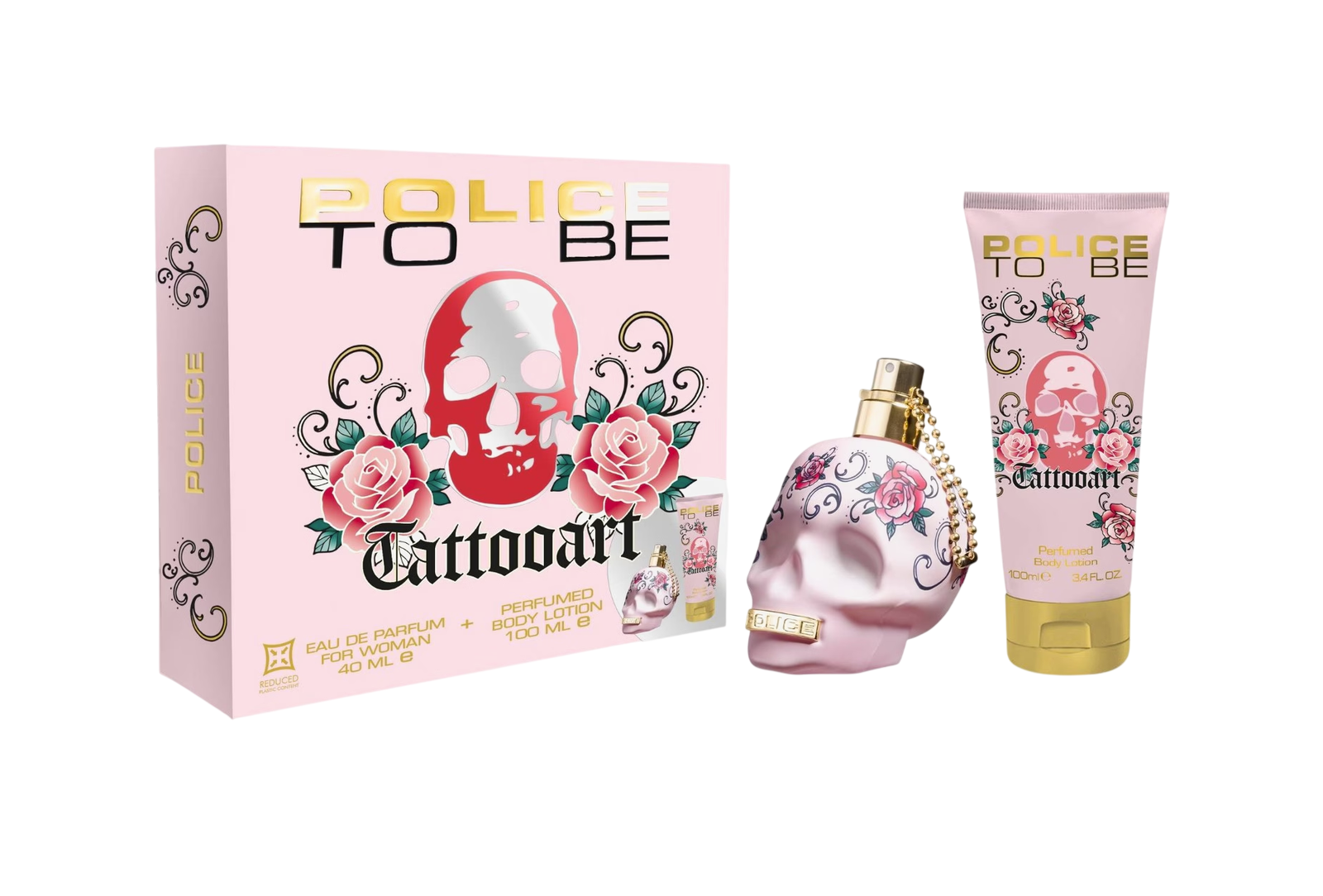 Set Police: To Be Tattooart, Eau De Parfum, For Women, 40 ml + To Be Tattooart, Body Lotion, 100 ml