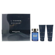 Set Rochas: L'Homme Rochas, Eau De Toilette, For Men, 100 ml + L'Homme Rochas, Hydrating, Shower Gel, All Skin Types, 100 ml + L'Homme Rochas, Hydrating, After-Shave Balm, 100 ml