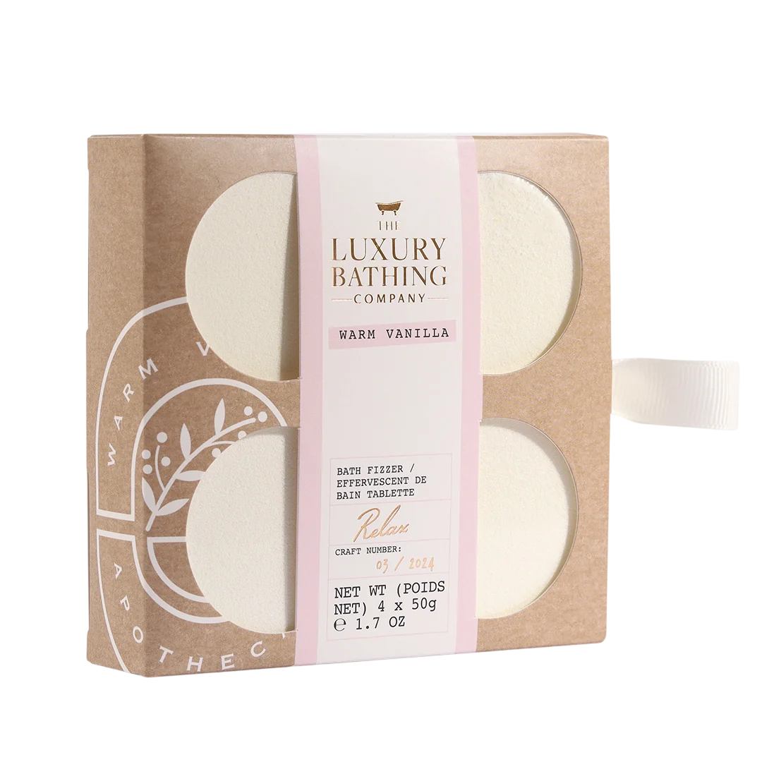 Set, The Luxury Bathing Company, Warm Vanilla, Badbomb, 4 st, 50 g