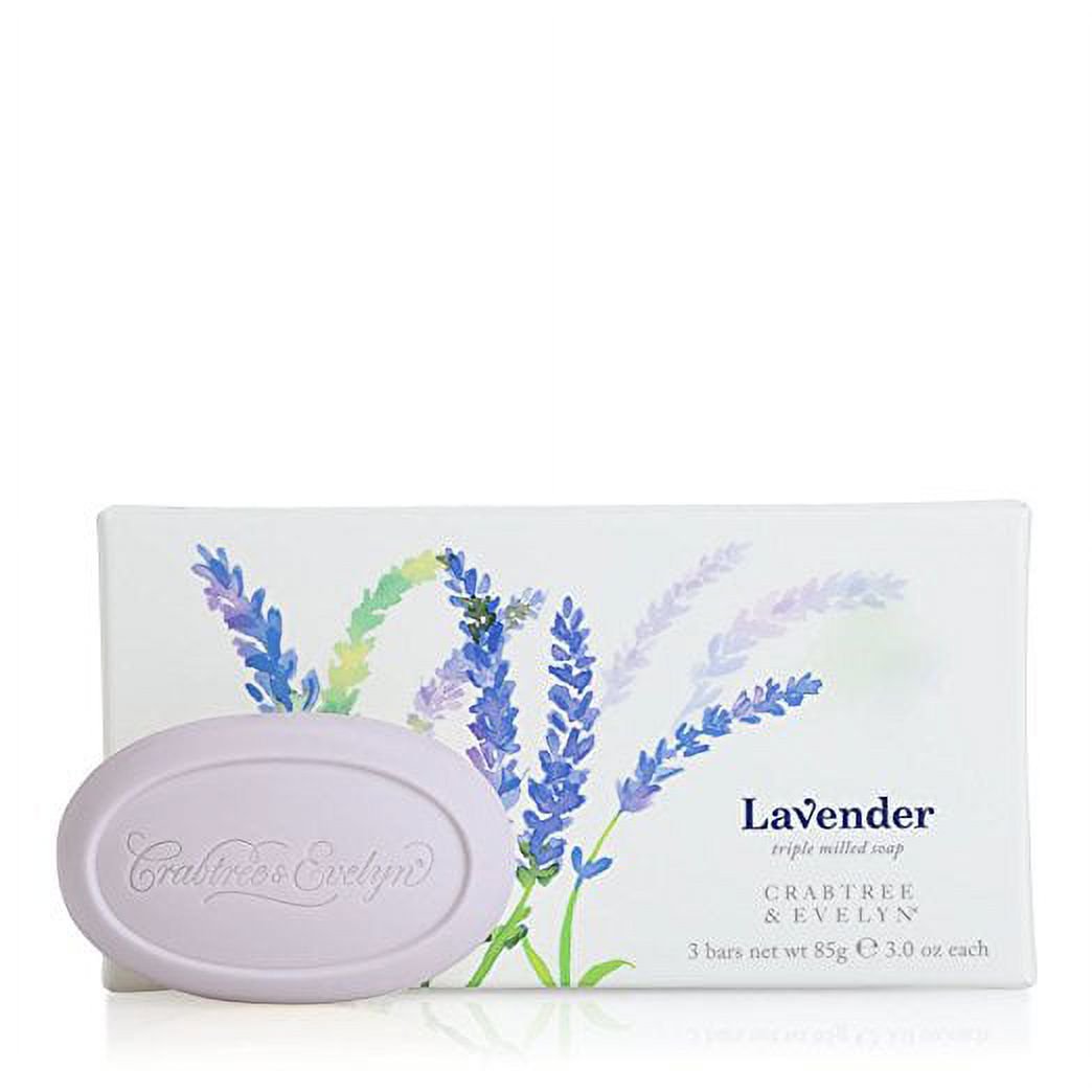 Set Trio, Crabtree & Evelyn, Lavander, Återfuktande, Tvålbar, 3 st, 85 g