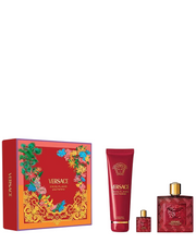 Set Versace: Eros Flame, Eau De Parfum, For Men, 100 ml + Eros Flame, Shower Gel, 150 ml + Eros Flame, Eau De Parfum, For Men, 5 ml