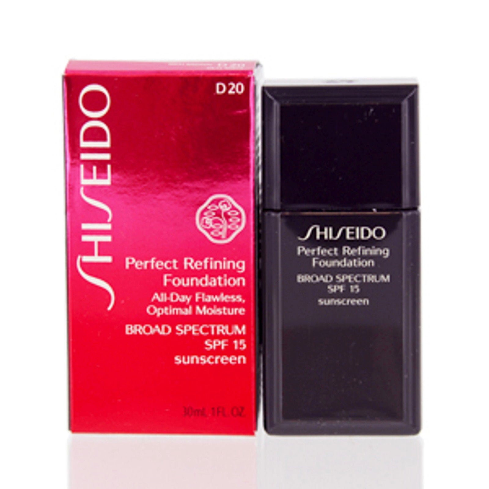 Shiseido, Perfect Refining, Hydrating, Flytande foundation, D20, Rikt brun, SPF 15, 30 ml