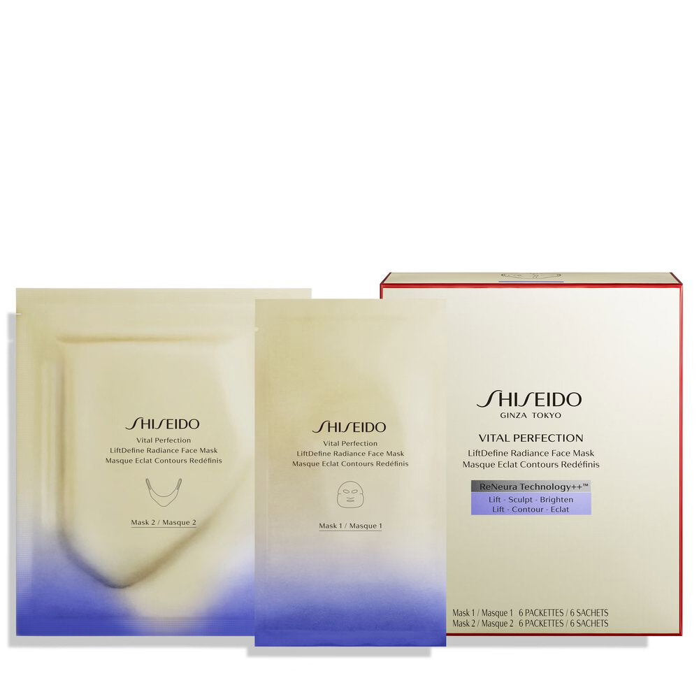 Shiseido, Vital Perfection, Anti-aging & Lyster, Ansiktsmask, För ansiktet, 12 st, 1 ml