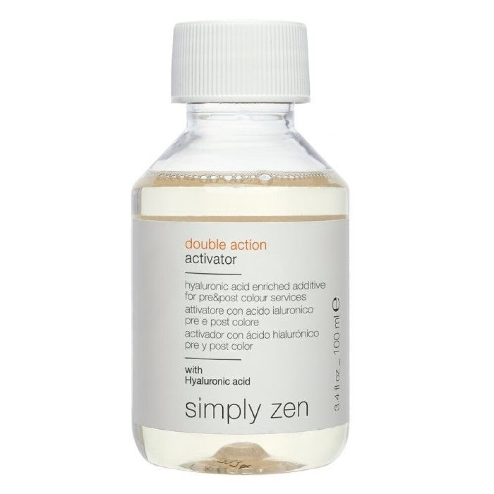 Simply Zen, Double Action, Hyaluronsyra, Leave-in hårbottenbehandlingslotion, För färgskydd, 100 ml
