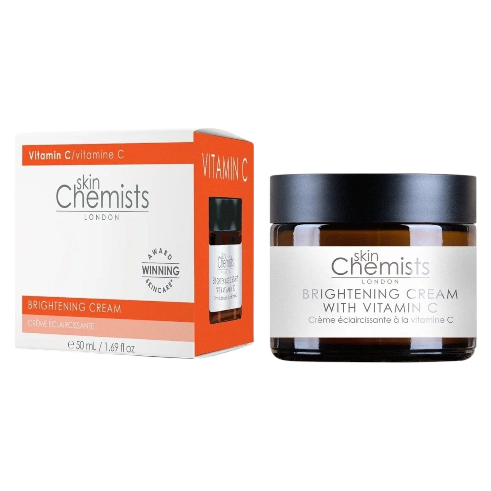 Skin Chemists, Brightening Cream, Vitamin C, Upplysning, Grädde, För ansiktet, 50 ml
