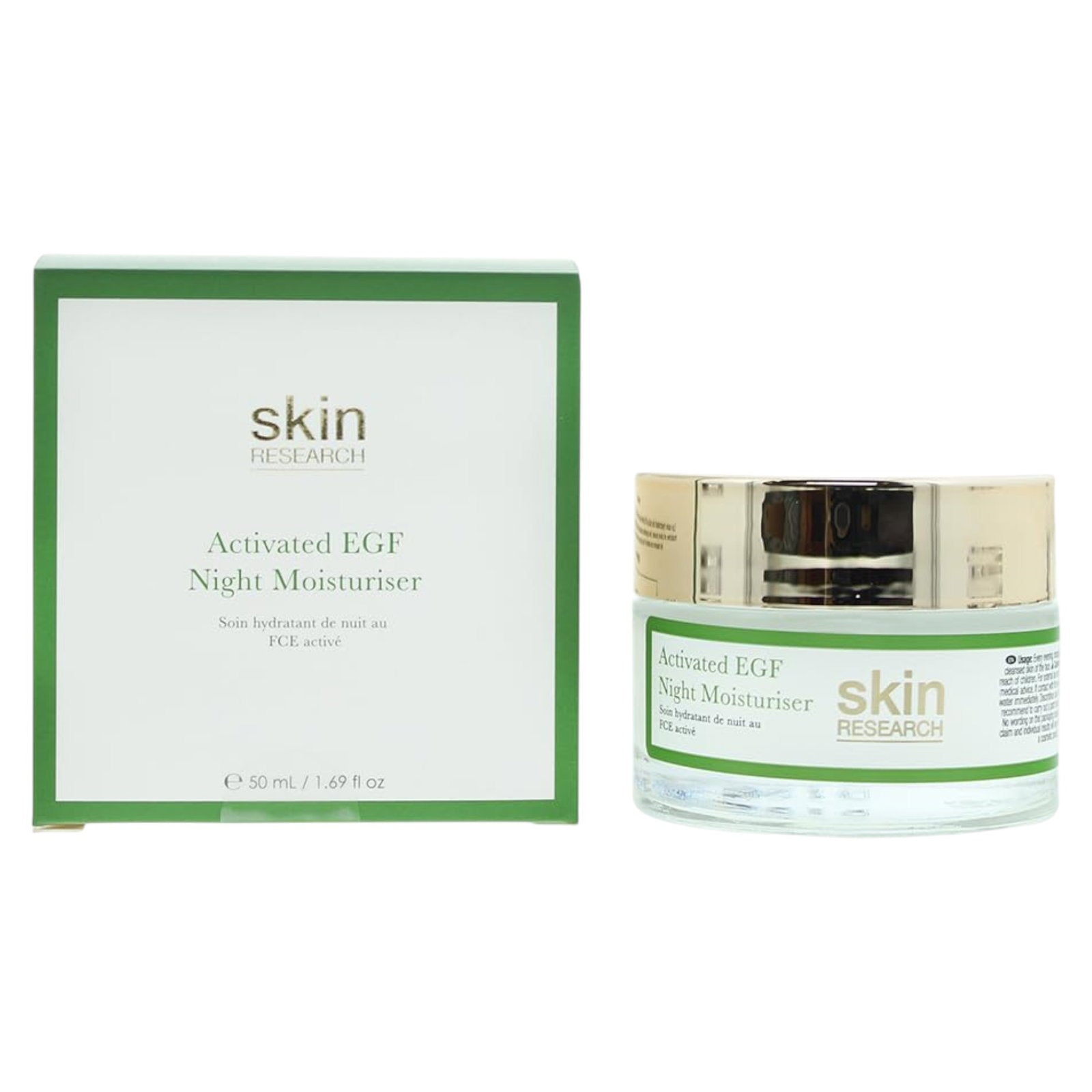 Skin Research, Advanced Epidermal Growth Factor, Återfuktande, På natten, Grädde, För ansiktet, 50 ml