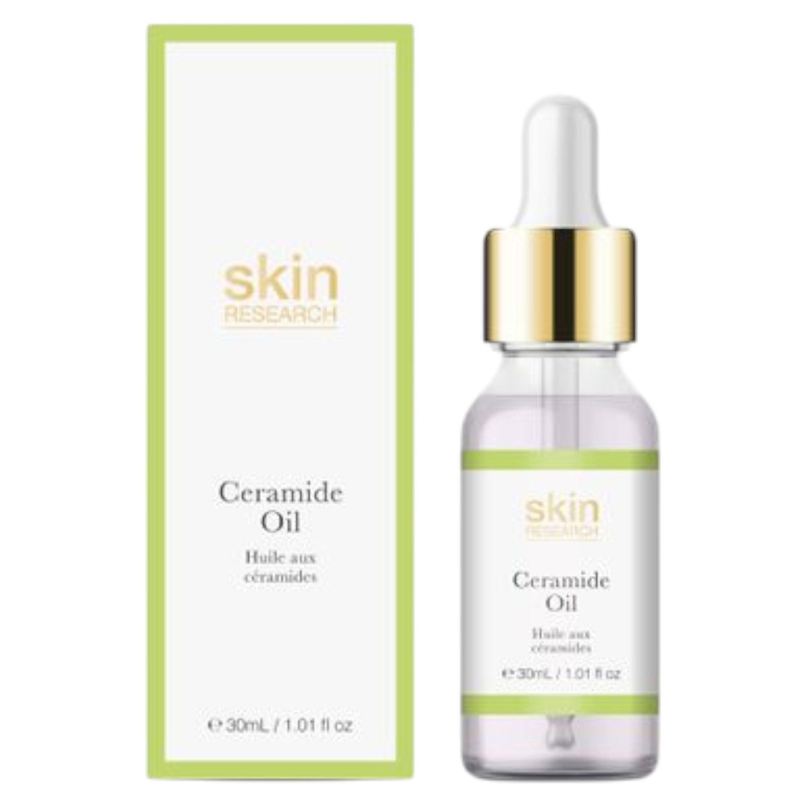 Skin Research, Ceramide, Återfuktande, Olja, För ansiktet, 30 ml