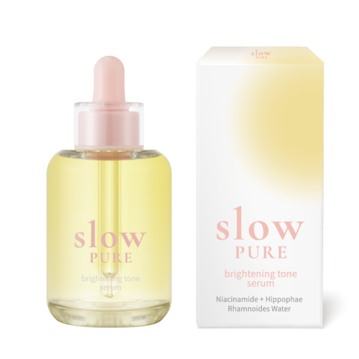 Slowpure, Brightening Tone, Brightening & Even Skin Tone, Dag & Natt, Serum, För ansiktet, 50 ml