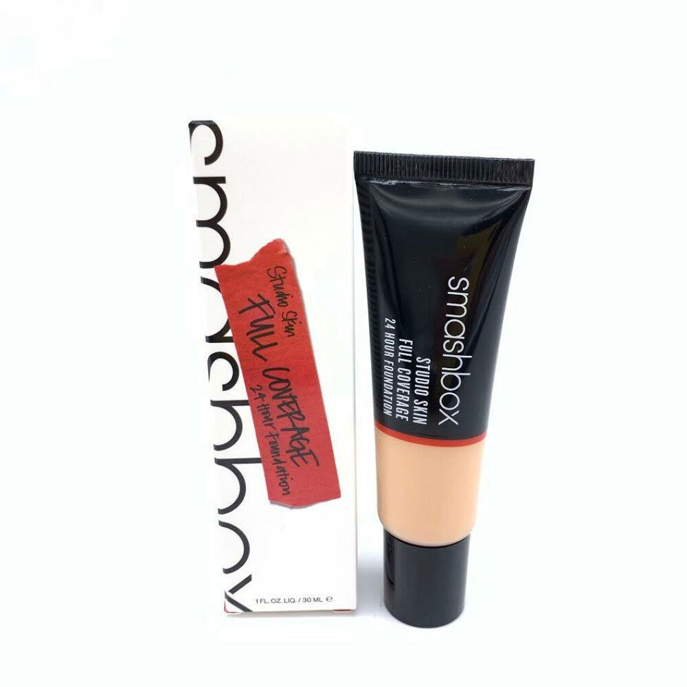 Smashbox, Studio Skin, Hög täckning, Flytande foundation, 2,4, Ljus-medium underton varm och persikofärgad, 30 ml