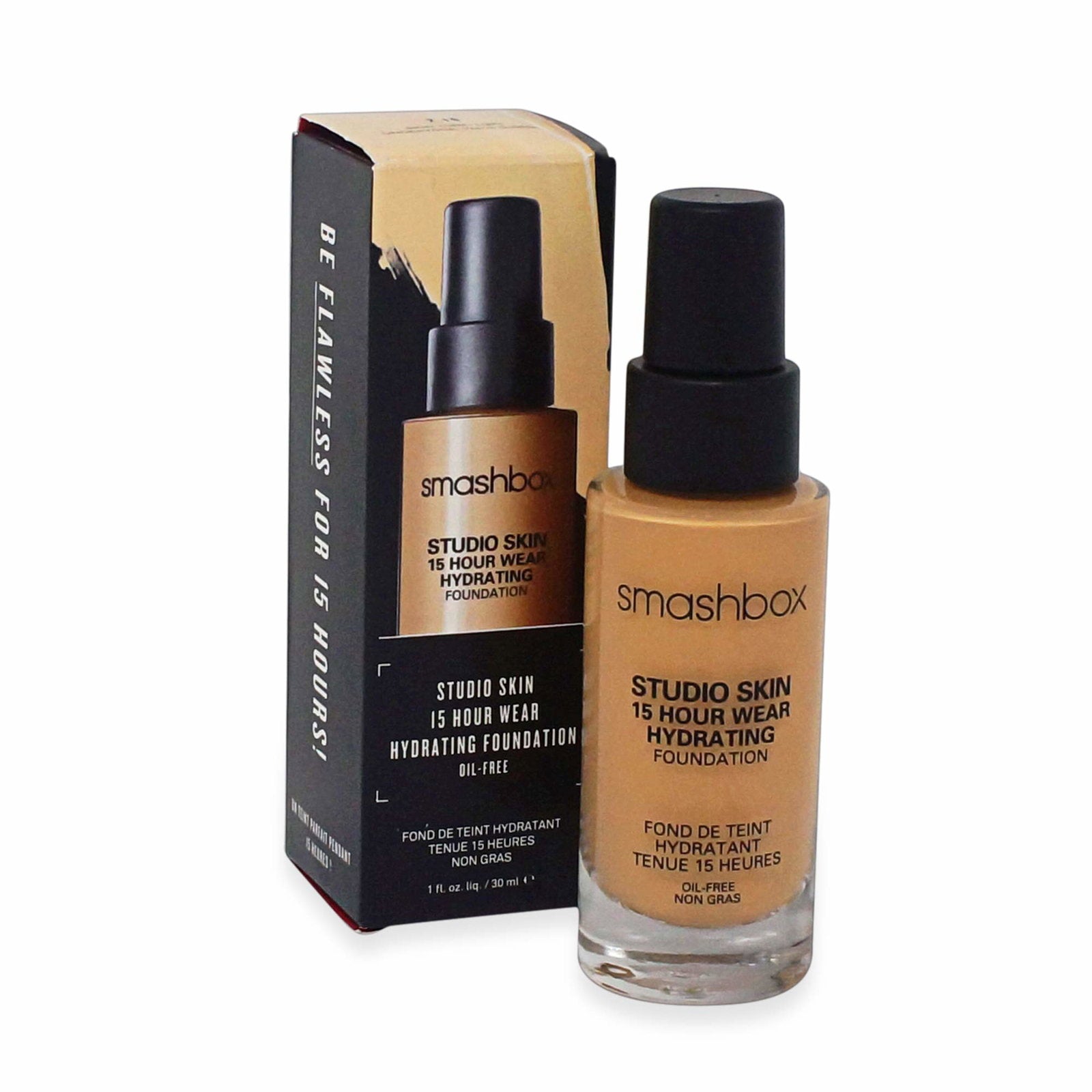 Smashbox, Studio Skin, Flytande foundation, Medium med varmt guld, 30 ml