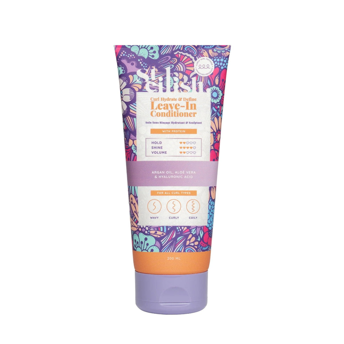 Steilish, Curl Hydrate & Define, Leave-in balsam, Hydrating & Defining, 200 ml
