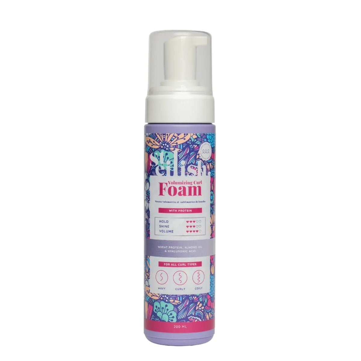 Steilish, Volumizing Curl, Hårstylingsskum, Volumizing & Defining, 200 ml