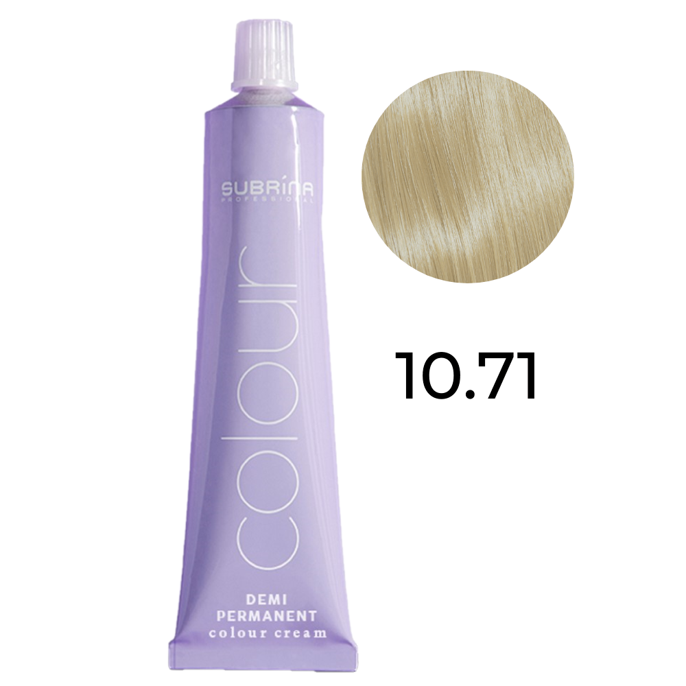 Subrina Professional, Demi Permanent Colour, Semi-permanent hårfärg, 10/71 Stone Lightest Blonde, 60 ml