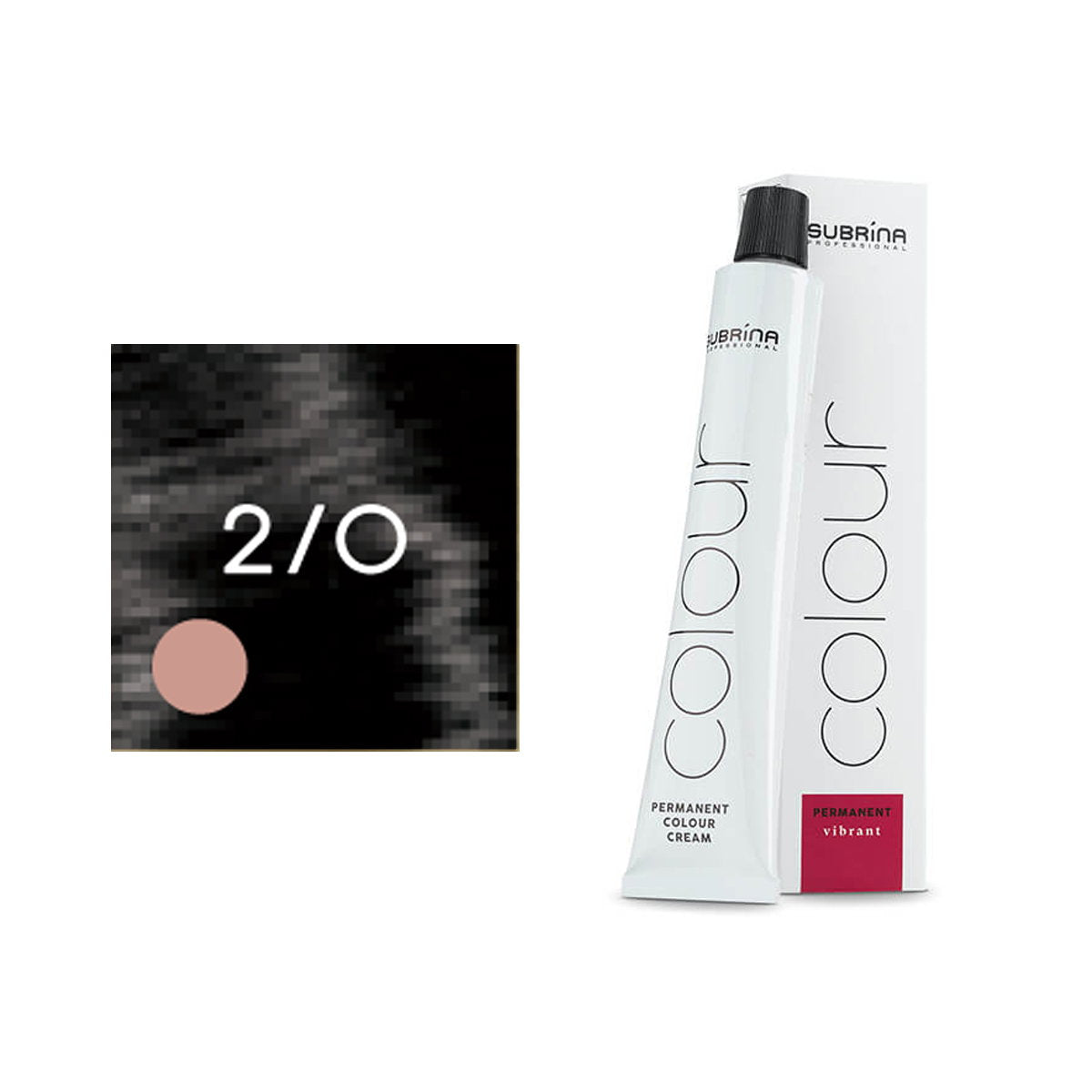 Subrina Professional, Essential Colour, Permanent hårfärg, 2/0 Black, 100 ml
