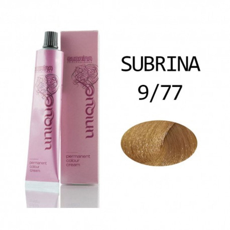 Subrina Professional, Unique, Permanent hårfärg, 9/77 Very Light Blond - Intense Chestnut, 100 ml