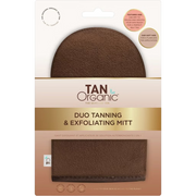 TanOrganic, Duo Tanning & Exfoliating, Brun utan sol-handskar, Brun