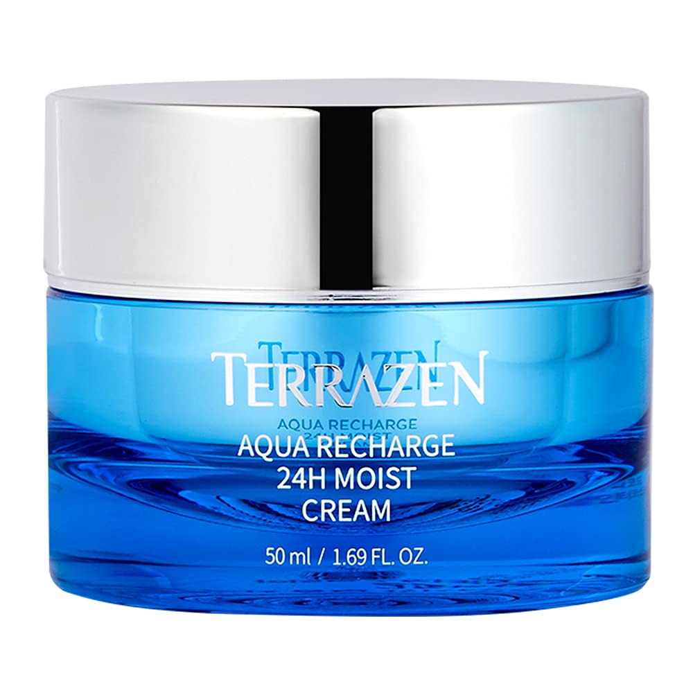 Terrazen, Aqua Recharge, 24-timmars återfuktning, Vattenkräm, Ansikte, 50 ml