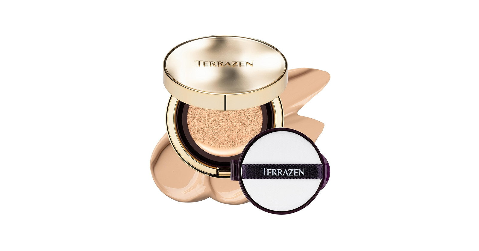 Terrazen, Perfect Finish Cushion, Strålande finish, Krämfoundation, 21, Ljusbeige, SPF 50+, 15 g