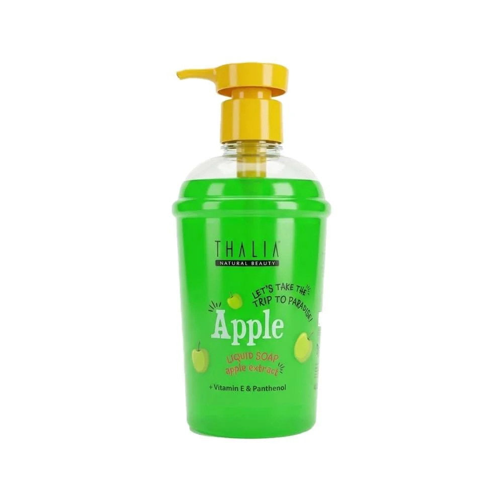 Thalia Natural Beauty, Apple, Rengöring och återfuktning, Flytande tvål, For Body & Hands, 400 ml