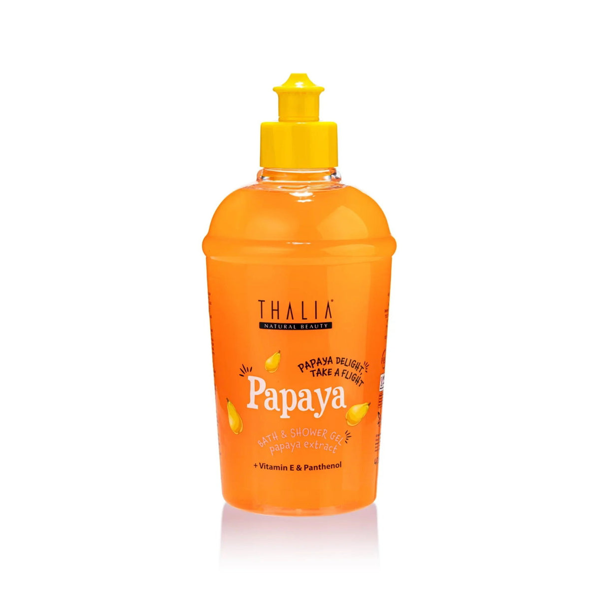 Thalia Natural Beauty, Papaya, Rengöring och återfuktning, Flytande tvål, For Body & Hands, 400 ml