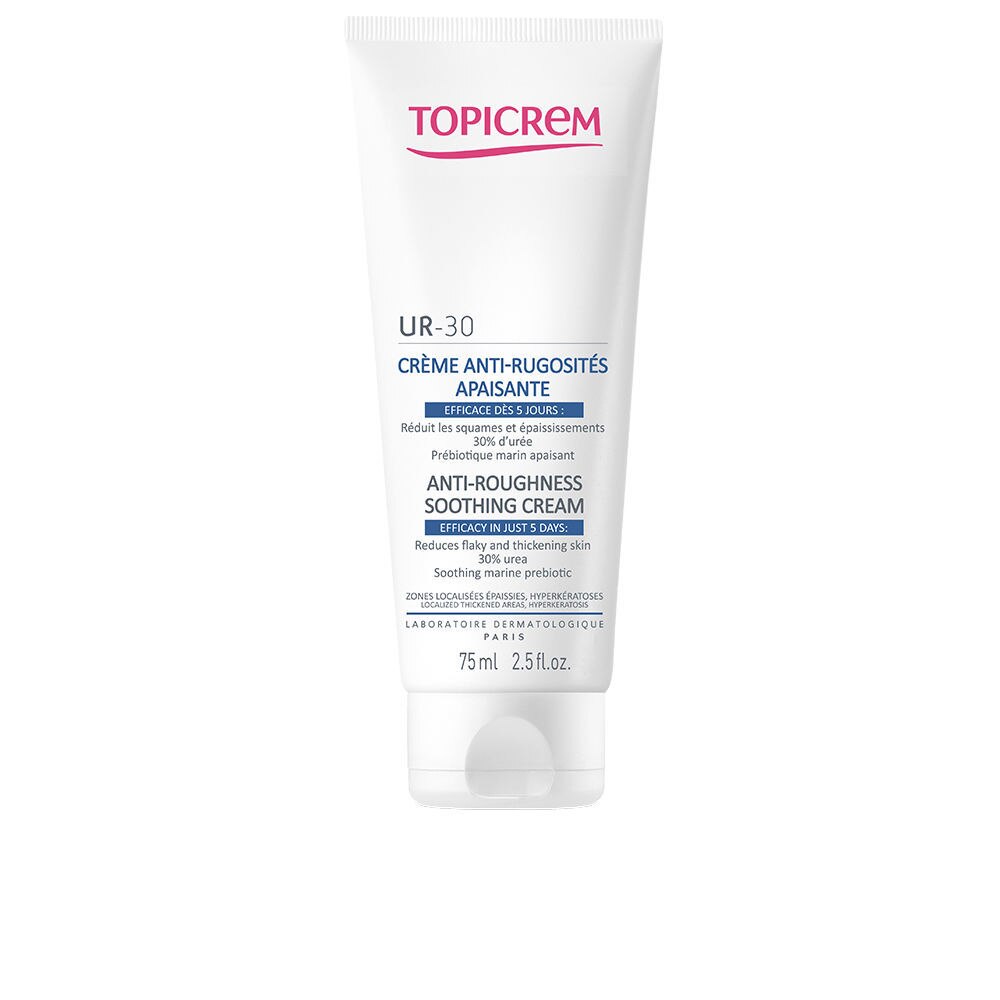 Topicrem, UR 30, Soothing & Smoothing, Dagligen, Grädde, För ansiktet, 75 ml