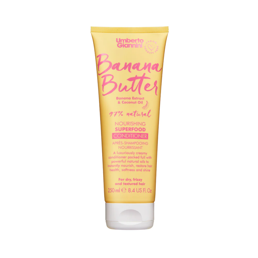 Umberto Giannini, Banana Butter, Vegan & Cruelty-Free & Natural Ingredients, Hårbalsam, Nourishing & Moisturising, 250 ml
