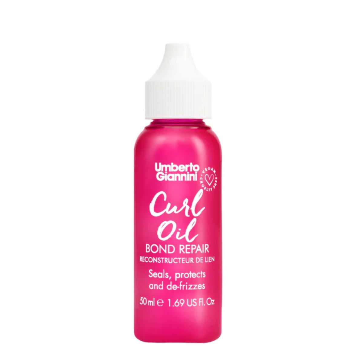 Umberto Giannini, Curl Oil Bond Repair, Silikonfri, Håroljebehandling, Frizz Control & Moisturising, 50 ml