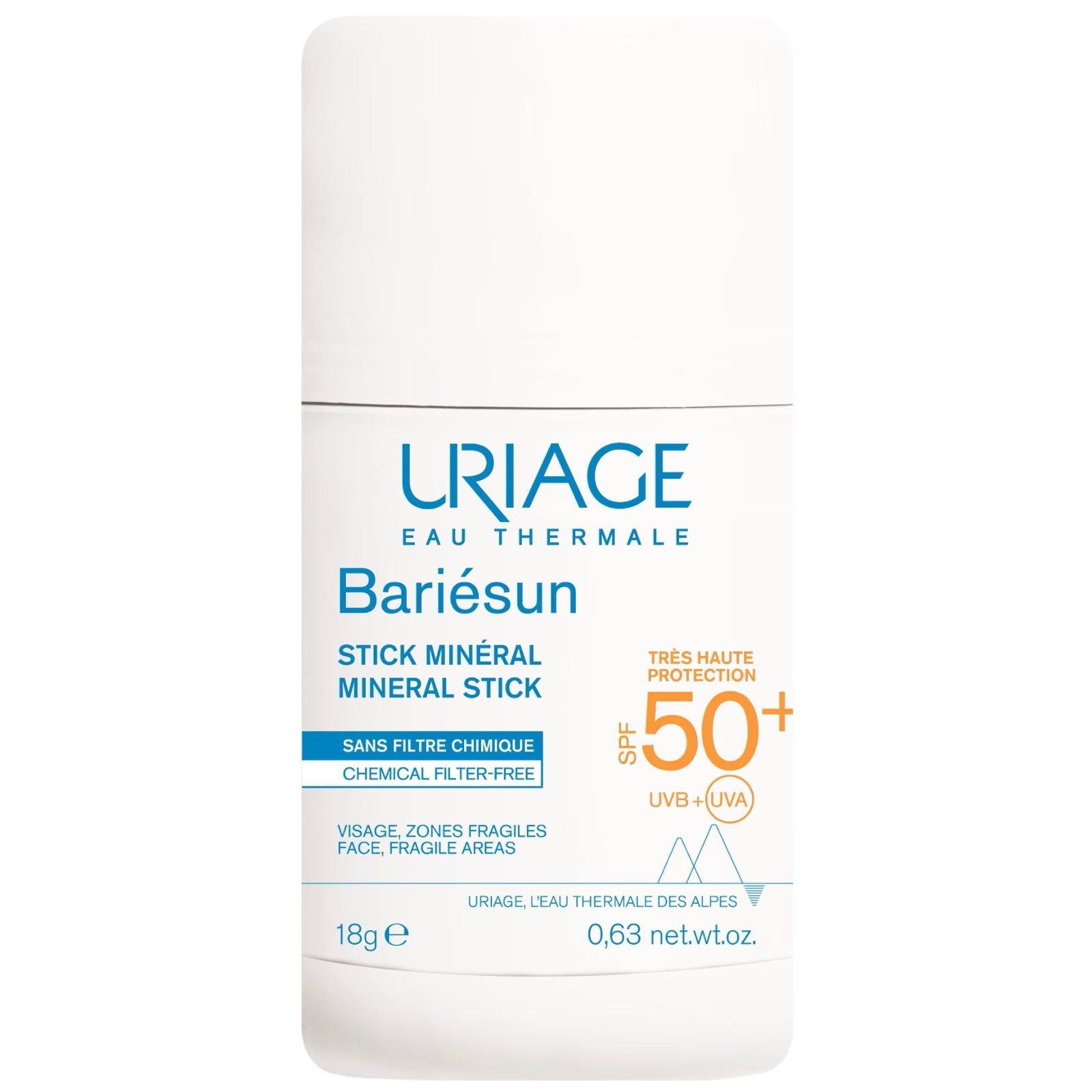 Uriage, Bariesun Mineral, Solkrämstick, SPF50+, 18 g
