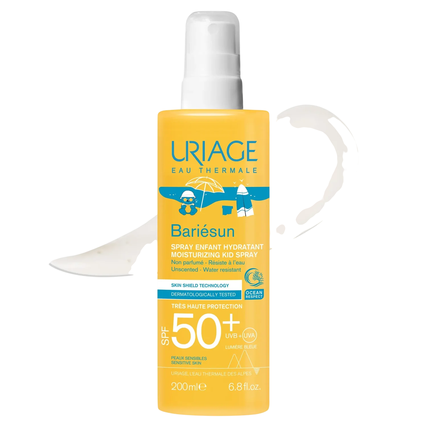 Uriage, Bariesun, Sol skydd, Solkrämsspray, SPF 50+, 200 ml
