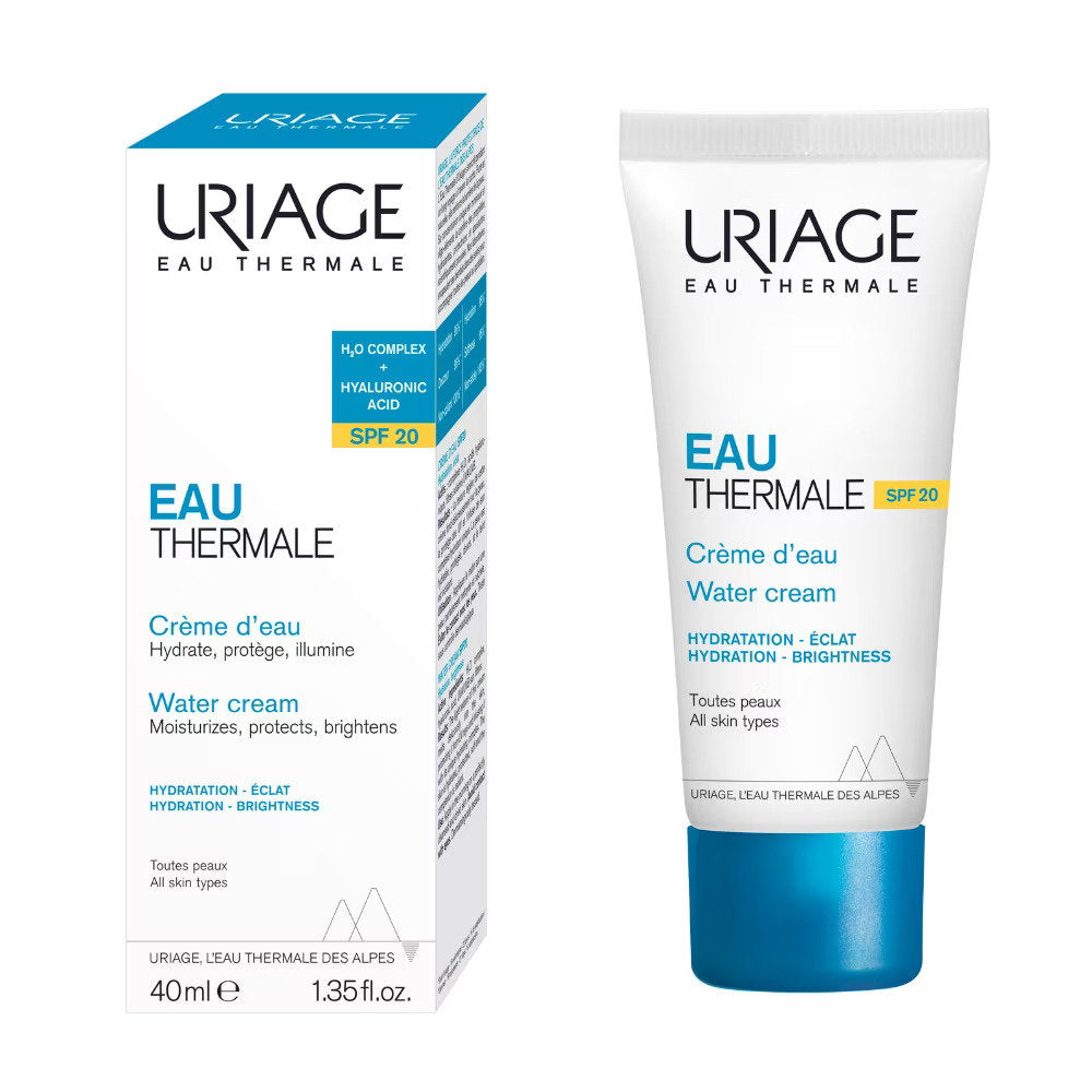 Uriage, Eau Thermale, Återfuktande, Vattenkräm, För ansiktet, SPF 20, 40 ml