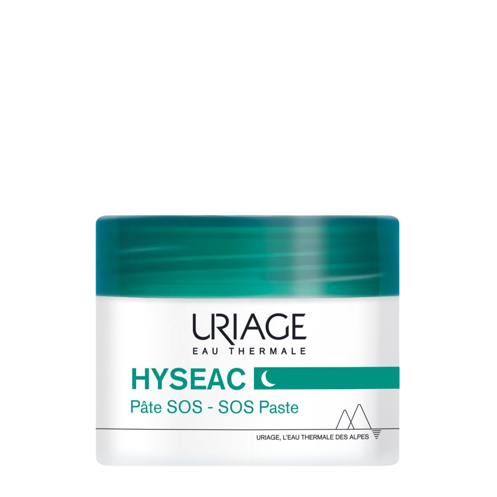 Uriage, Hyseac SOS Paste, Mot Ojämnheter, Natt, Lokal behandlingskräm, För fläckar, För ansiktet, 15 g