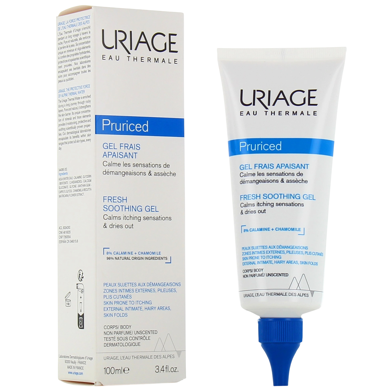 Uriage, Pruriced, Mot klåda, Gel, För ansikte & kropp, 100 ml