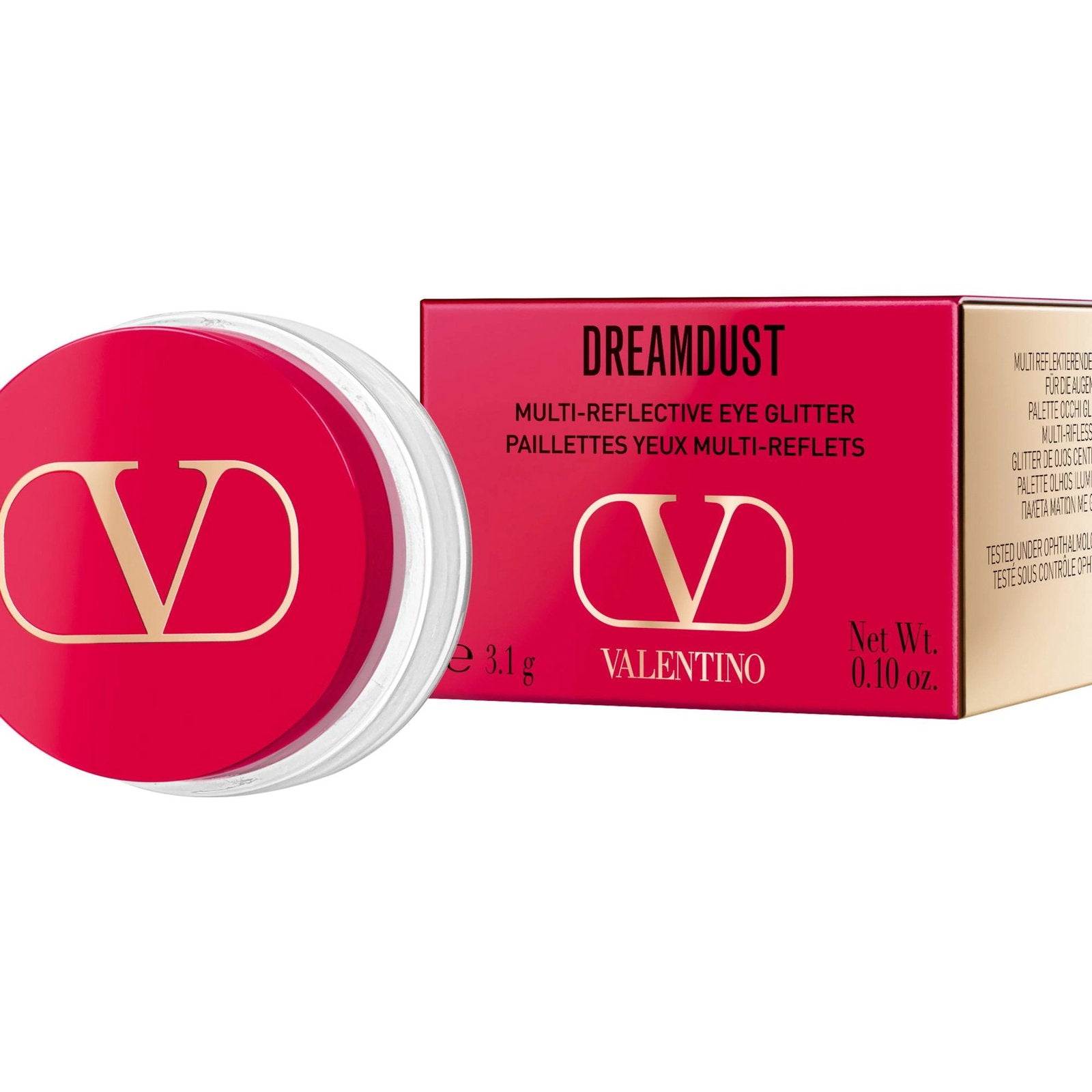 Valentino, Dreamdust, Lös glitter ögonskugga, 01, Silver, 3.1 g