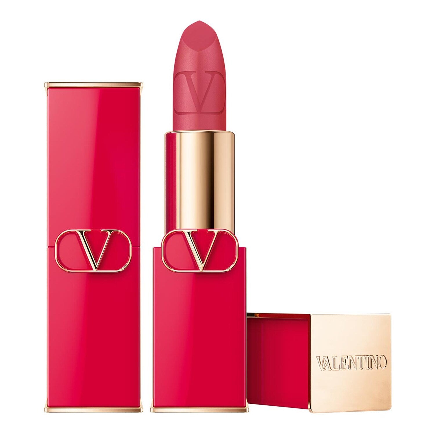 Valentino, Rosso, Matt, Krämigt läppstift, 102R, Påfyllningsbar, 3.5 g