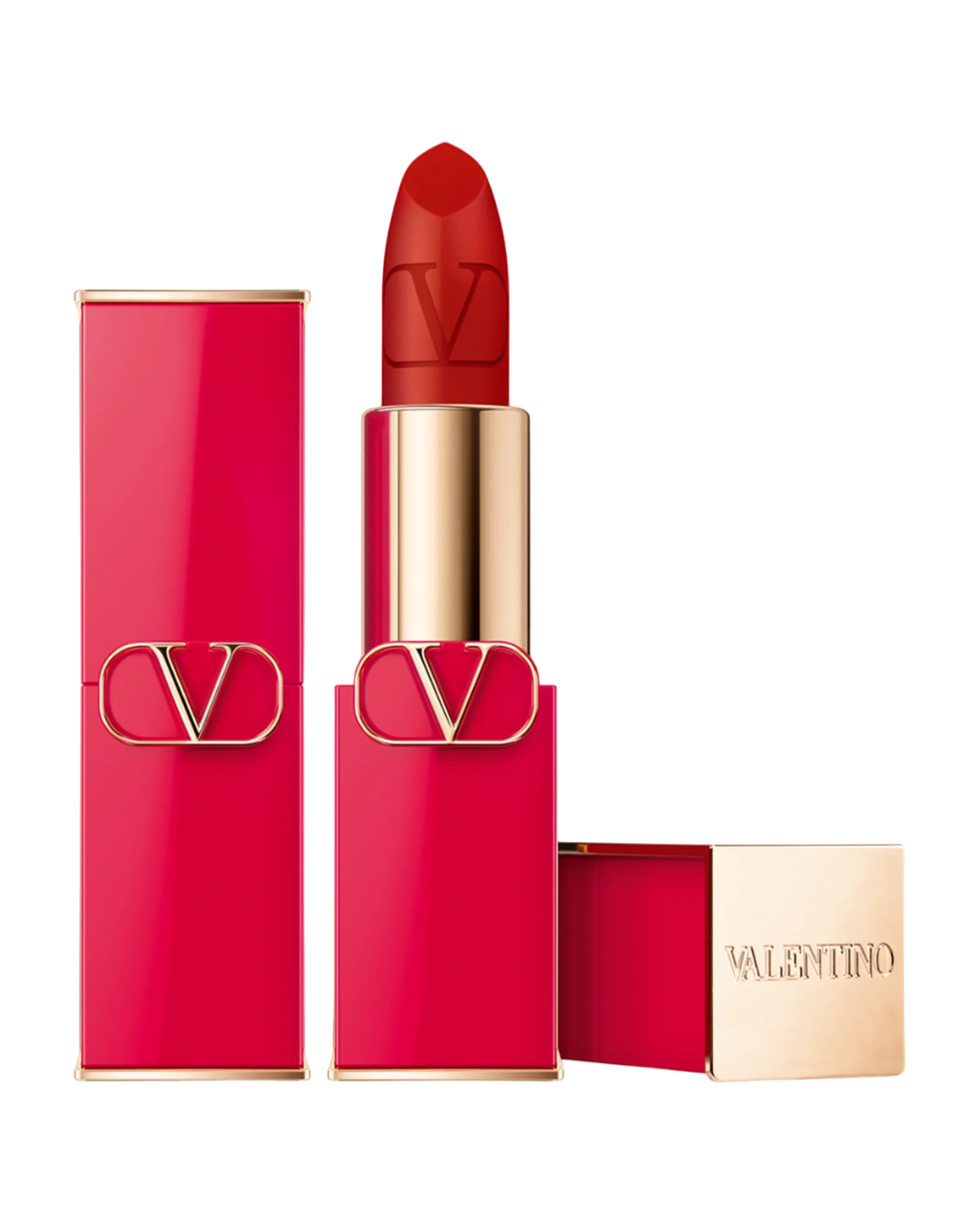Valentino, Rosso, Matt, Krämigt läppstift, 219A, Påfyllningsbar, 3.5 g