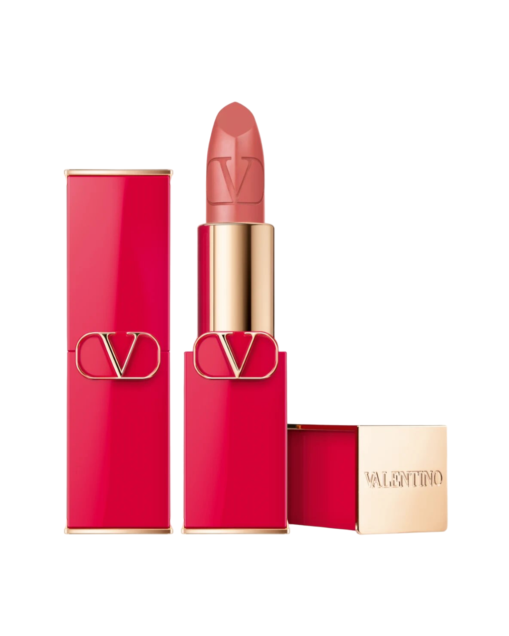 Valentino, Rosso, Satinfinish, Krämigt läppstift, 101A, Påfyllningsbar, 3.5 g