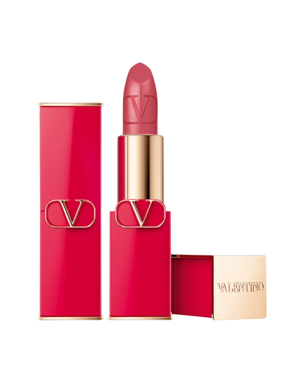 Valentino, Rosso, Satinfinish, Krämigt läppstift, 104R, Påfyllningsbar, 3.5 g