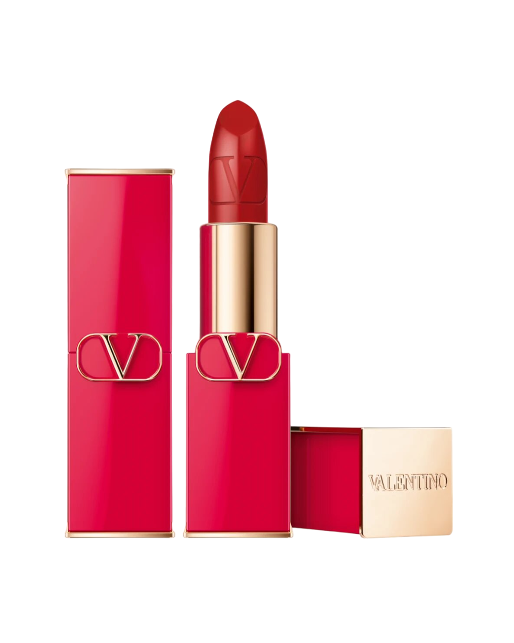 Valentino, Rosso, Satinfinish, Krämigt läppstift, 217A, Påfyllningsbar, 3.5 g