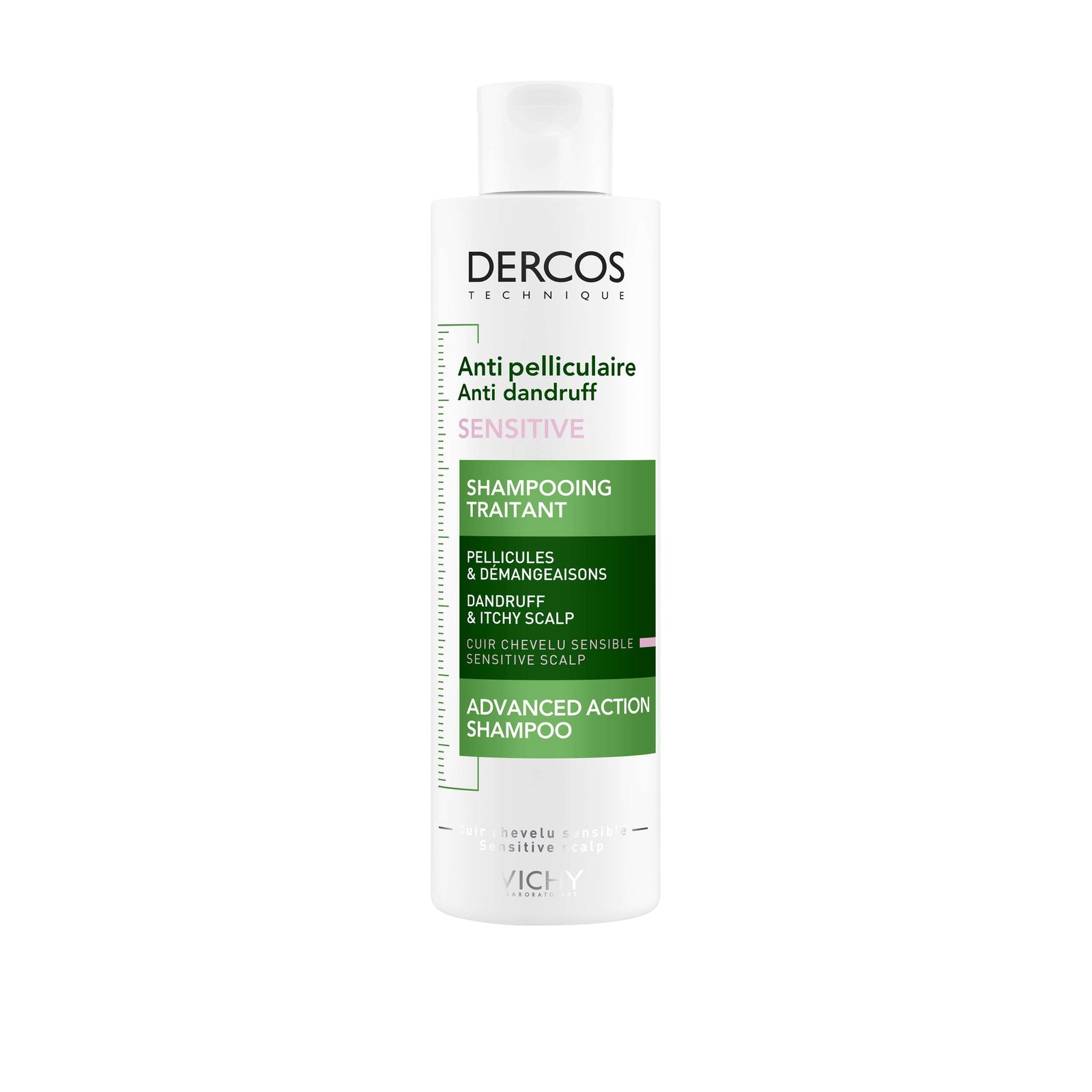 Vichy, Dercos Sensitive, Hårschampo, Mot mjäll, 200 ml