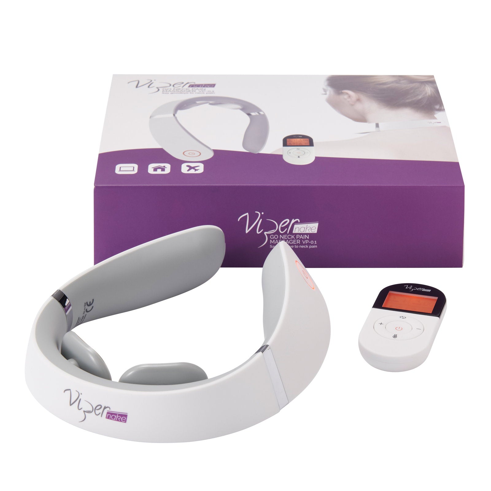 ViperPharm, Vipernake Go Neck Pain, Wireless With An Ergonomic Design, Massager, För nacken, Vp-0.1, Vit, Unisex, Vuxen