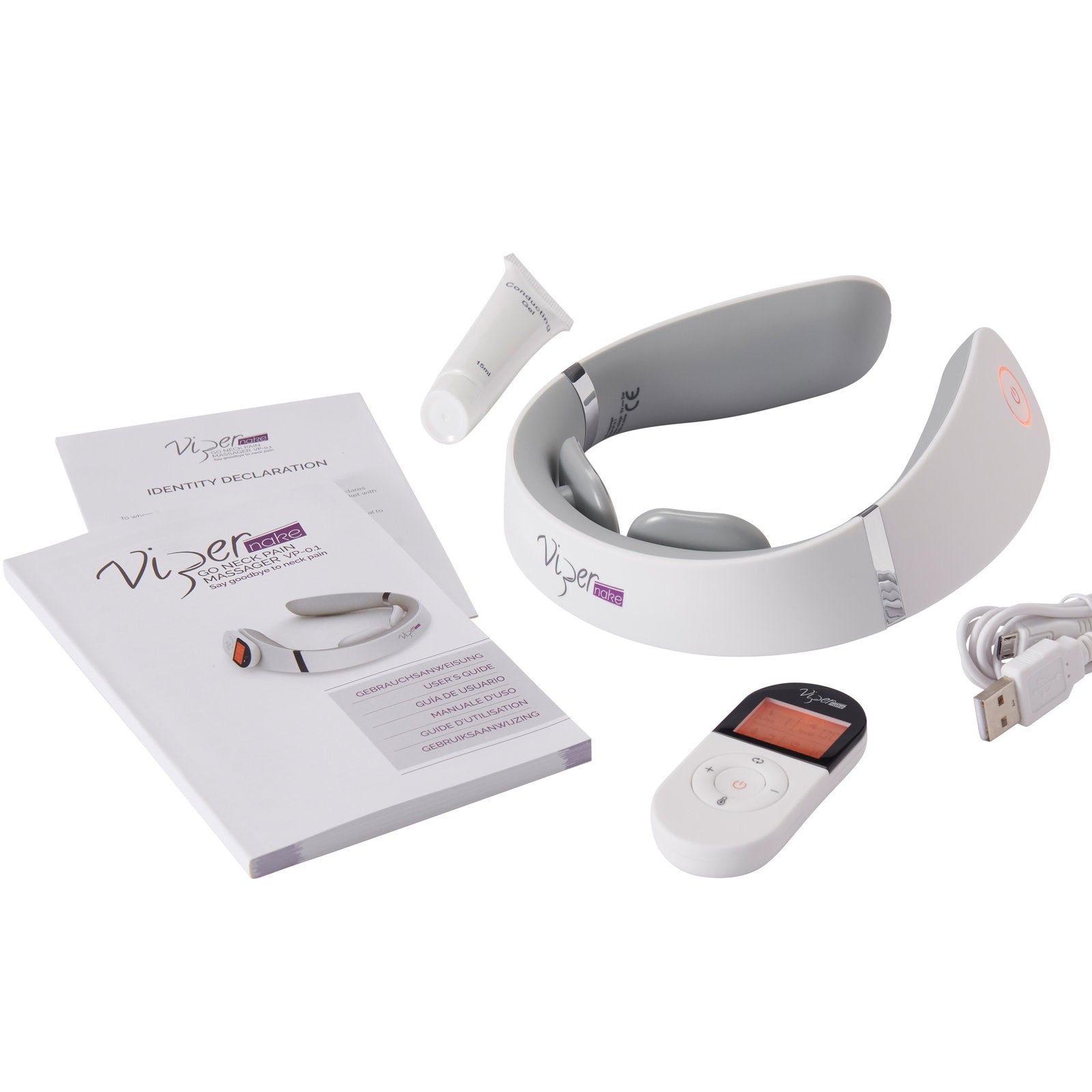 ViperPharm, Vipernake Go Neck Pain, Wireless With An Ergonomic Design, Massager, För nacken, Vp-0.1, Vit, Unisex, Vuxen