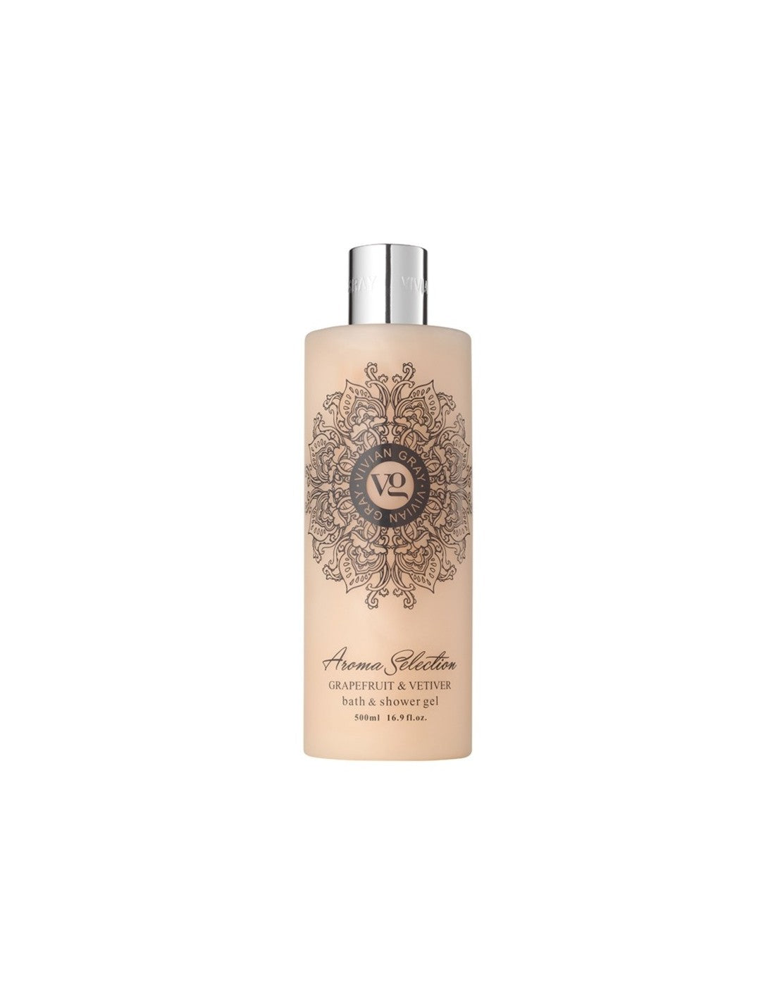 Vivian Gray, Aroma Selection, Grapefrukt & Vetiver, Mjukgöring, Duschgel, För alla hudtyper, 500 ml