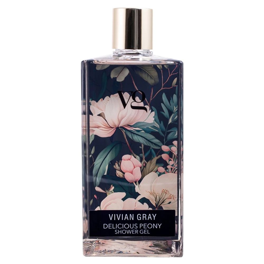 Vivian Gray, Delicious Peony, Rengöring och återfuktning, Duschgel, För alla hudtyper, 350 ml