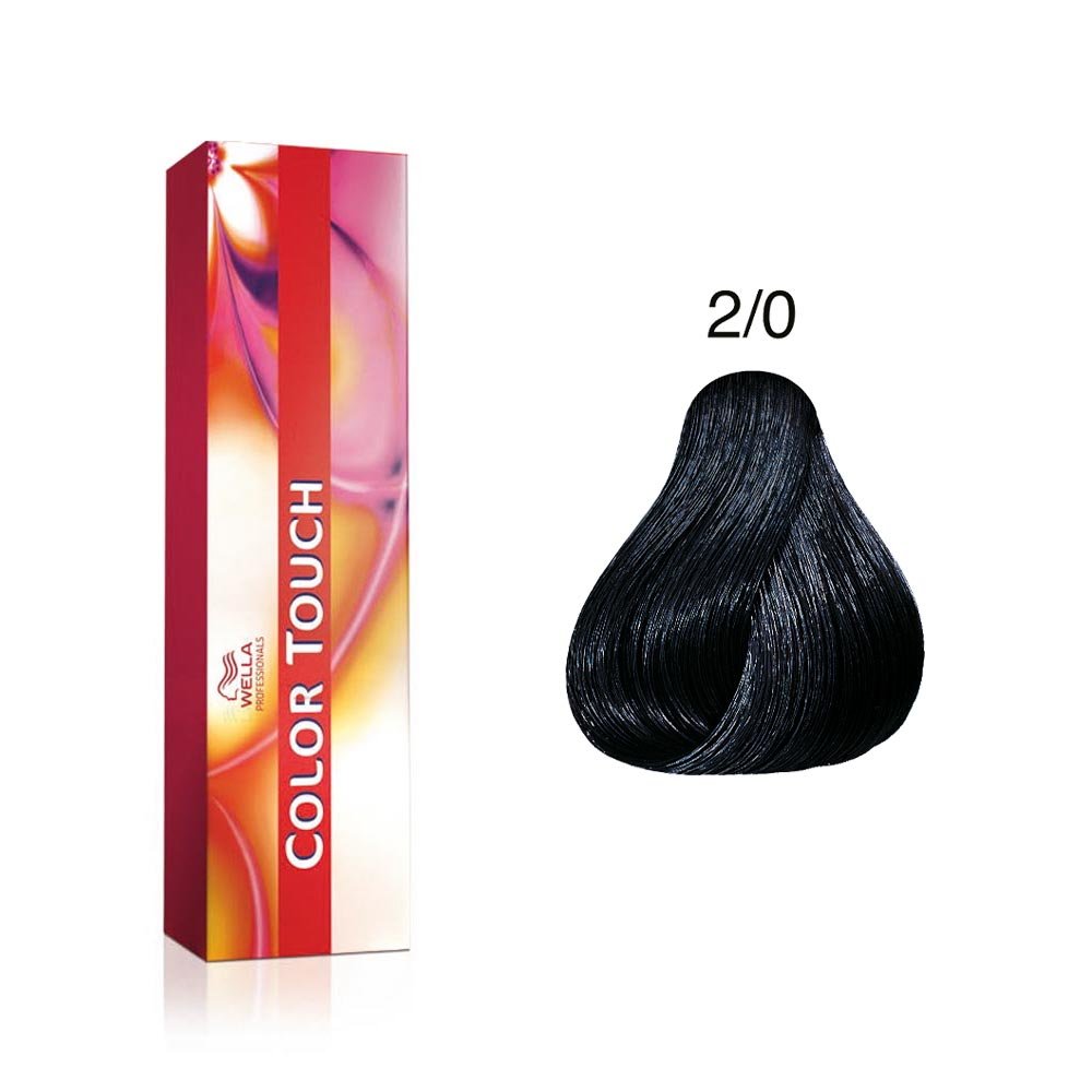 Wella Professionals, Color Touch, Ammoniakfri, Semi-permanent hårfärg, 2/0 Svart, 60 ml