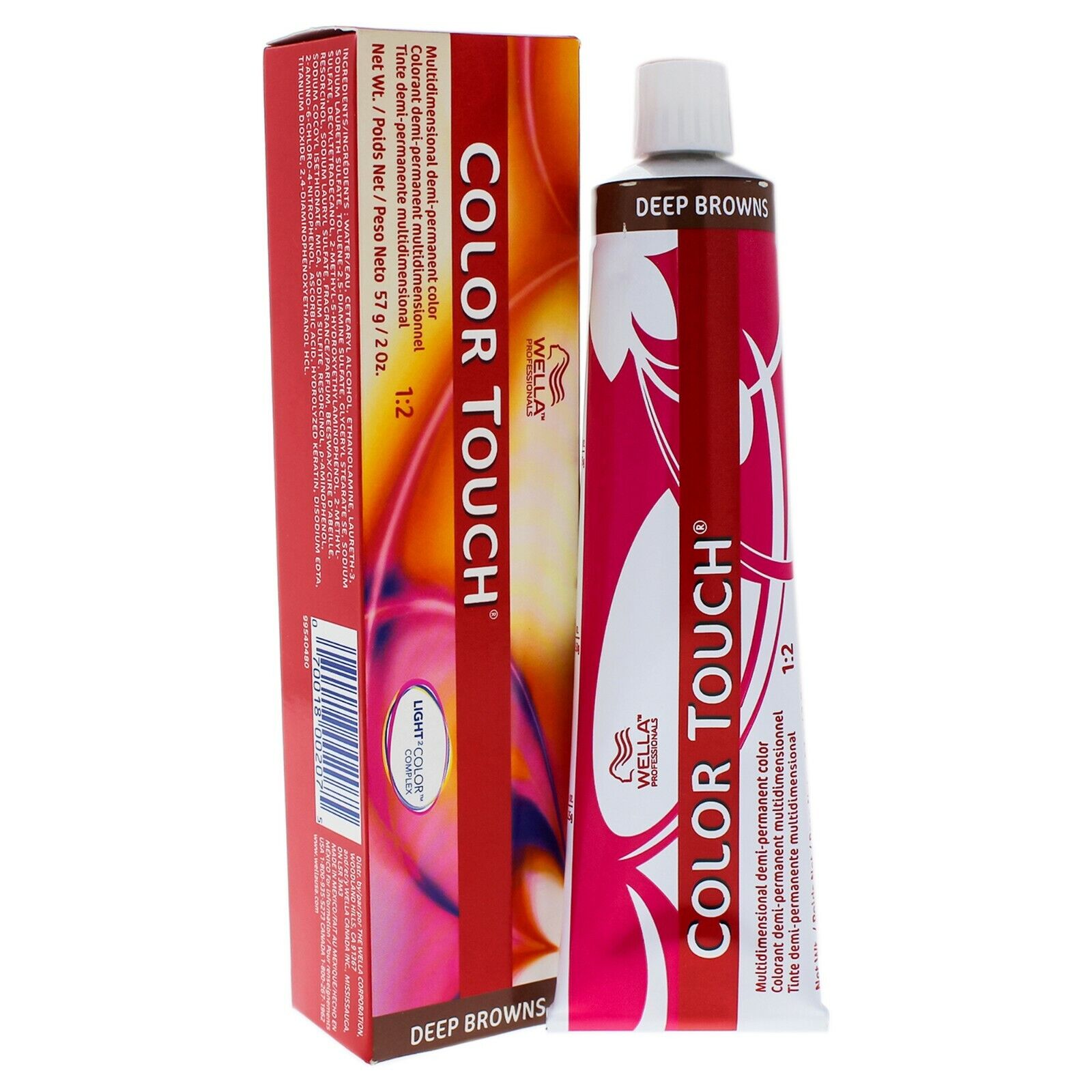 Wella Professionals, Color Touch, Ammoniakfri, Semi-permanent hårfärg, 5/75 Light Chestnut Brown Mahogany, 60 ml