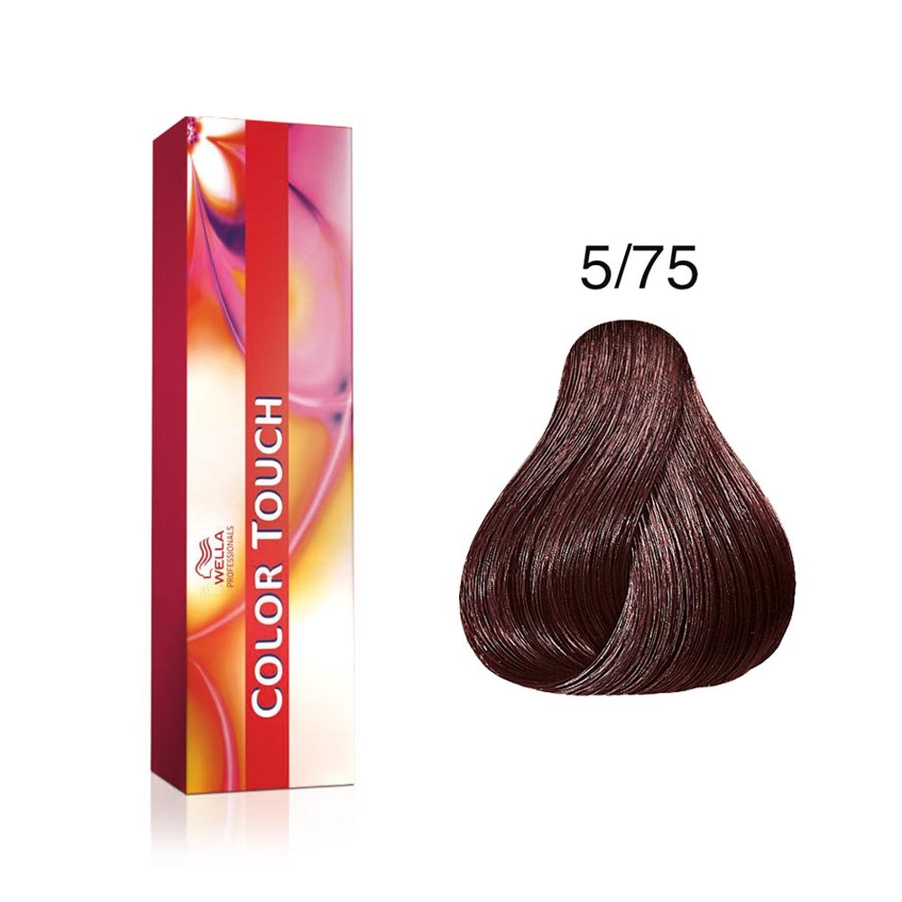 Wella Professionals, Color Touch, Ammoniakfri, Semi-permanent hårfärg, 5/75 Light Chestnut Brown Mahogany, 60 ml