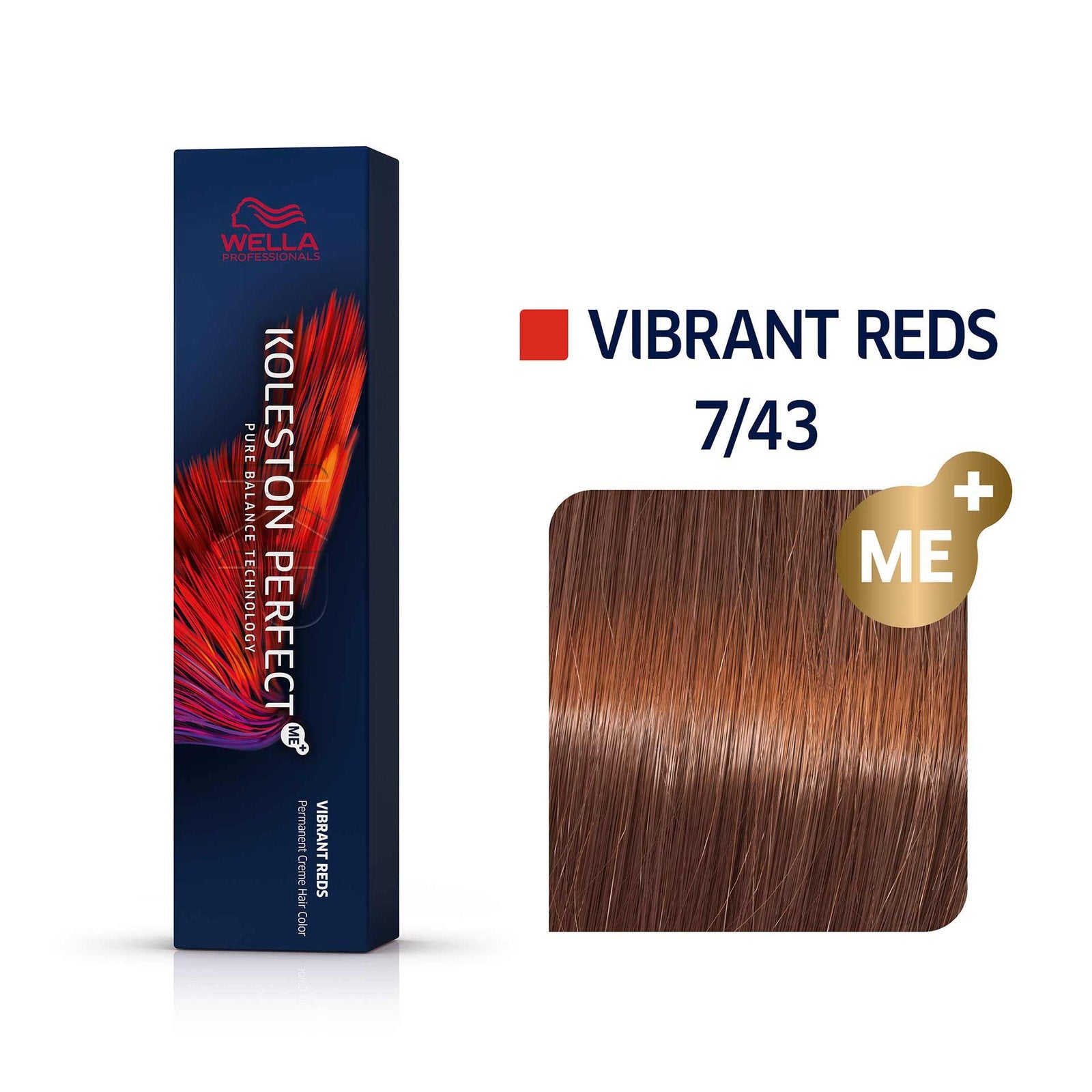 Wella Professionals, Color Touch, Ammoniakfri, Semi-permanent hårfärg, 7/43 Vibrant Reds, 60 ml
