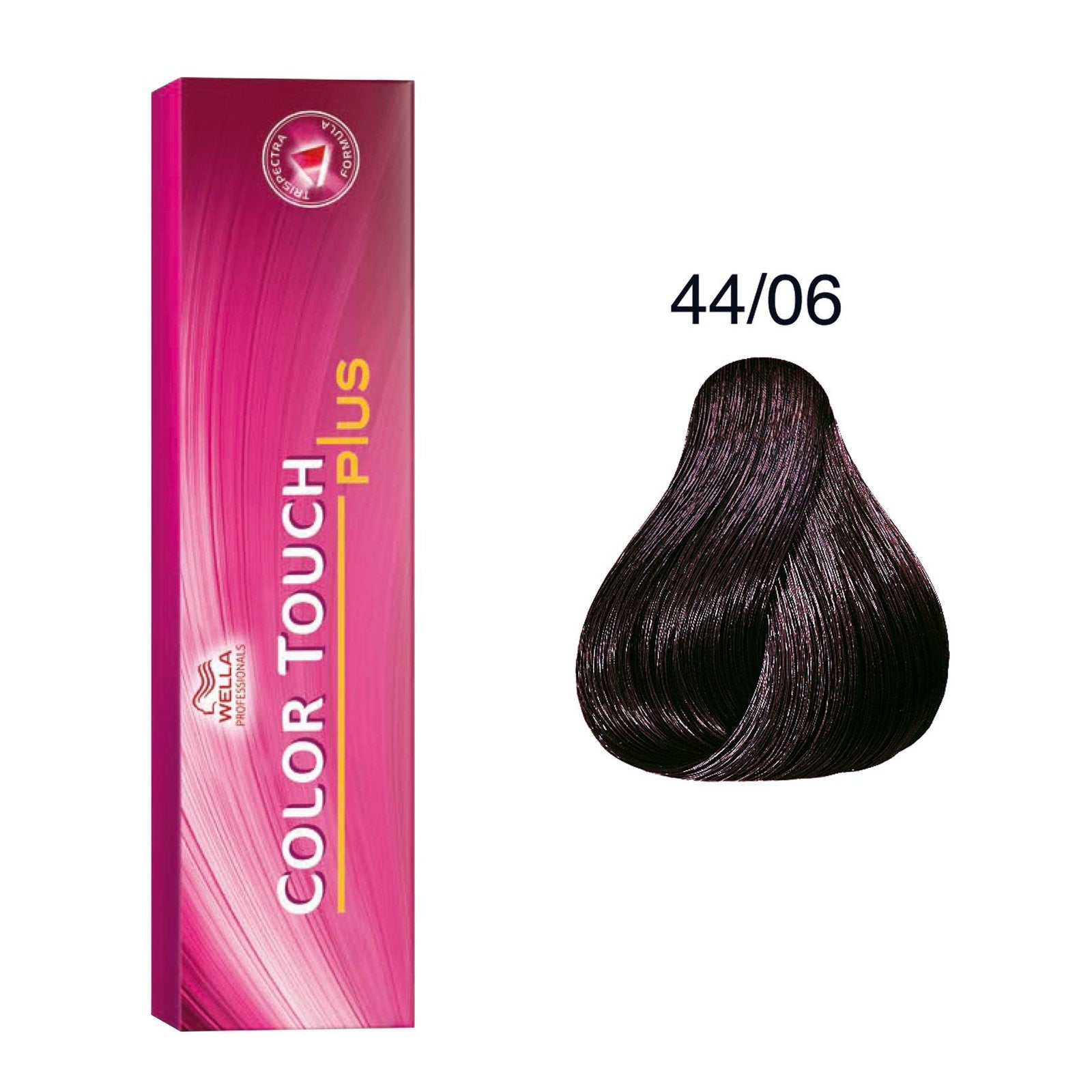 Wella Professionals, Color Touch Plus, Ammoniakfri, Semi-permanent hårfärg, 44/06 Intensiv Mellannaturbrun Violett, 60 ml